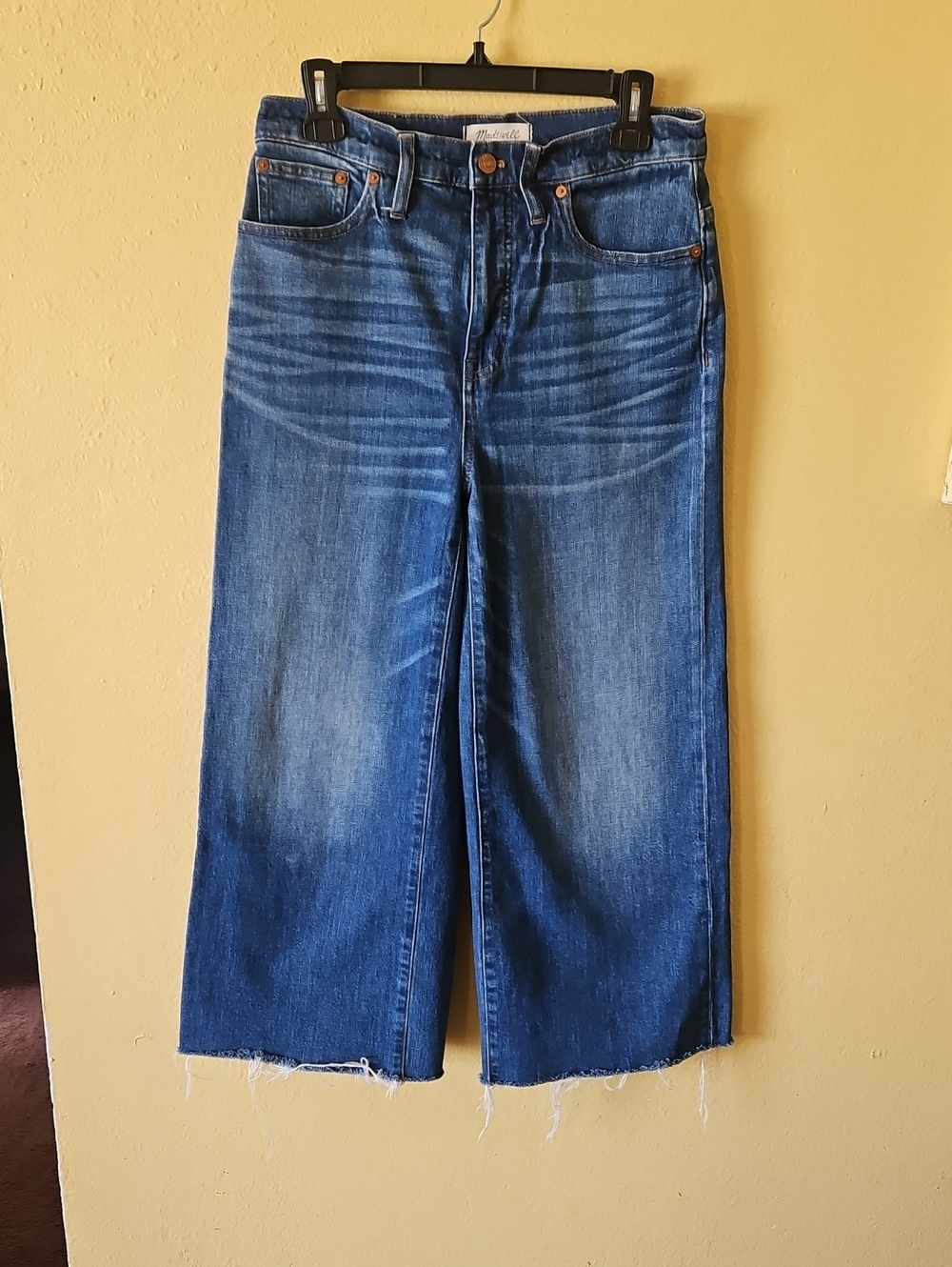 Madewell Cropped Wide-Leg Denim Jeans - Blue